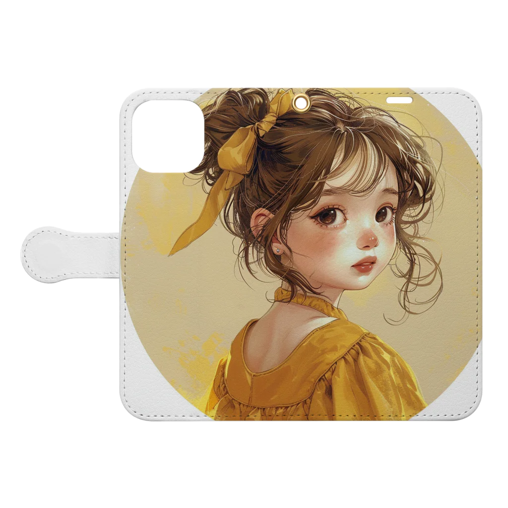 AQUAMETAVERSEの美少女・In the circle Tomoe bb 2712 Book-Style Smartphone Case:Opened (outside)