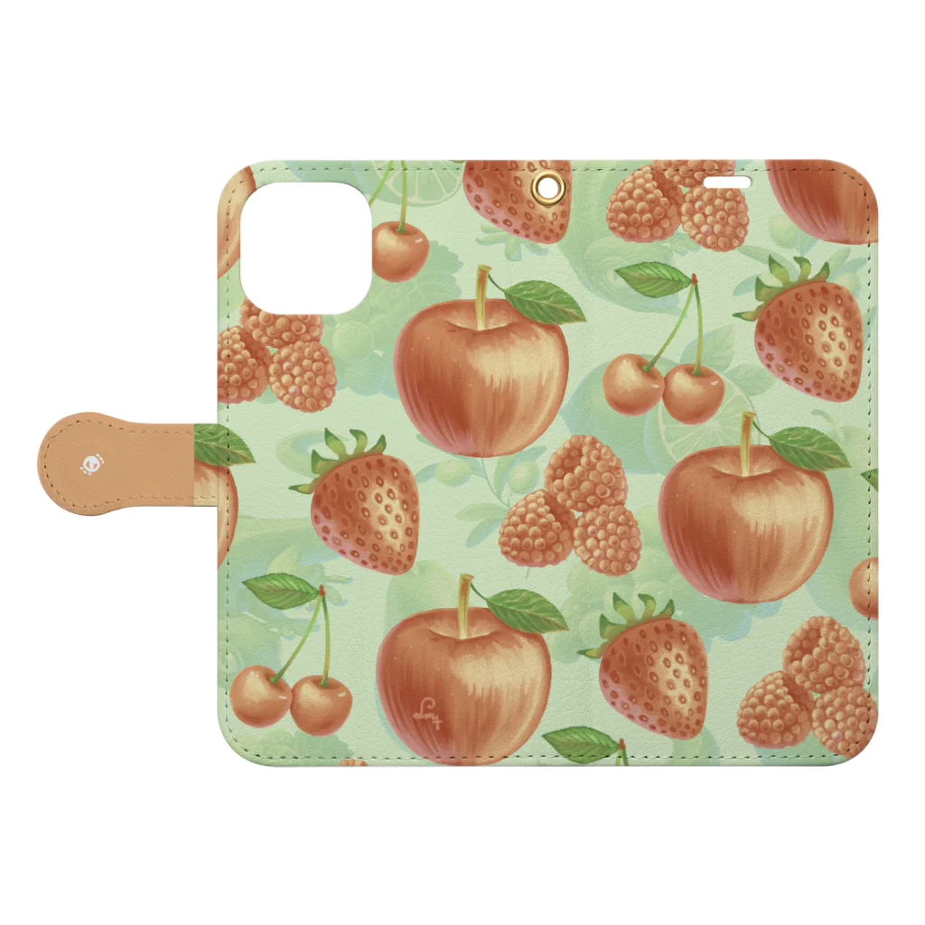 St.MariaのiPhone手帳型【Dem】 Book-Style Smartphone Case:Opened (outside)