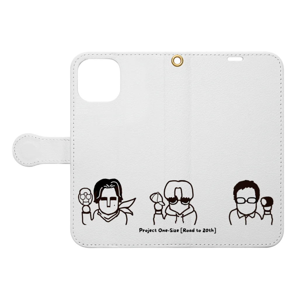 Project One-Sizeの３人の個性をギュッと集結 Book-Style Smartphone Case:Opened (outside)