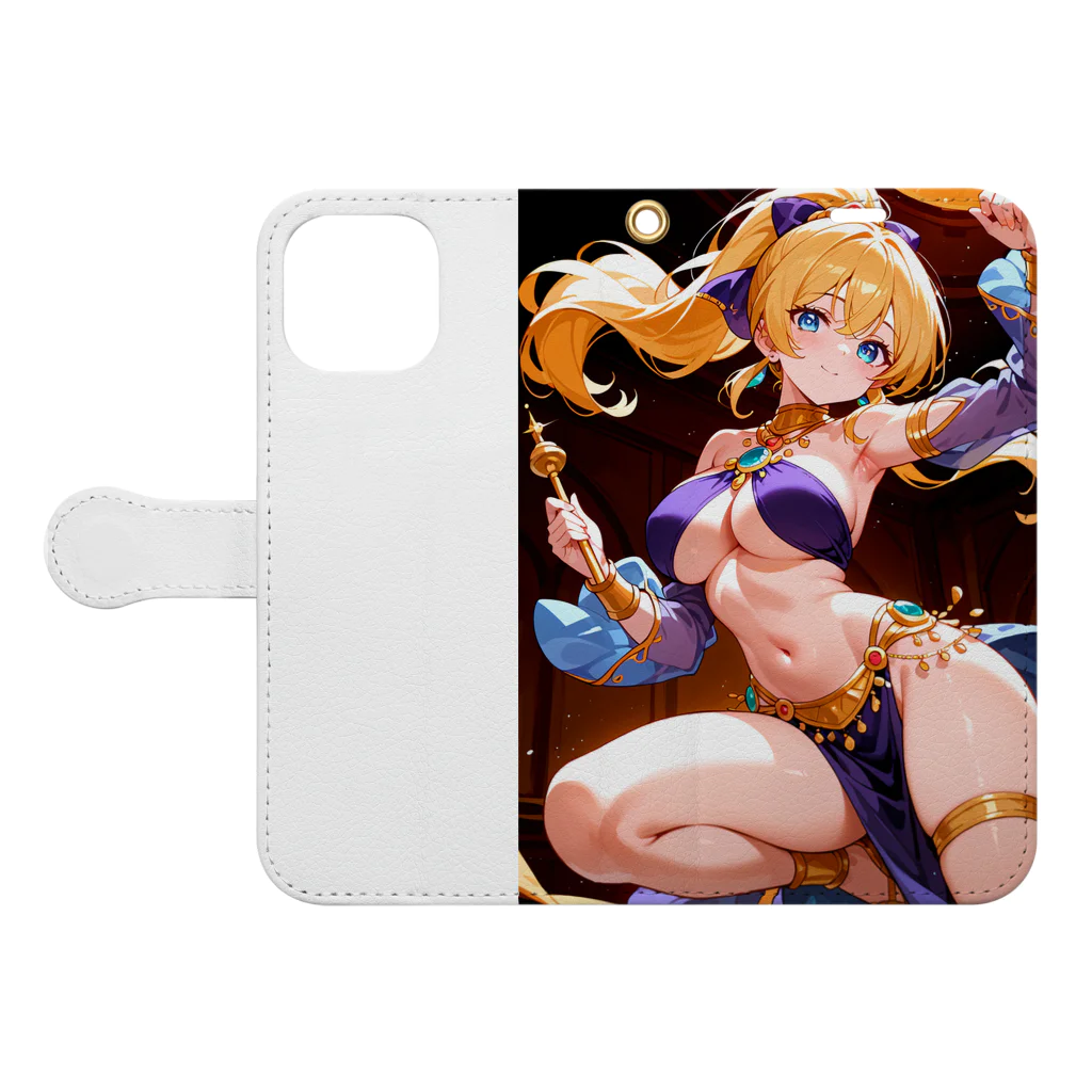REALIVE(リアライブ)🎁公式の紫の踊り子タレイア 二次元タレイアシリーズNo.2 4-2-250204 Book-Style Smartphone Case:Opened (outside)