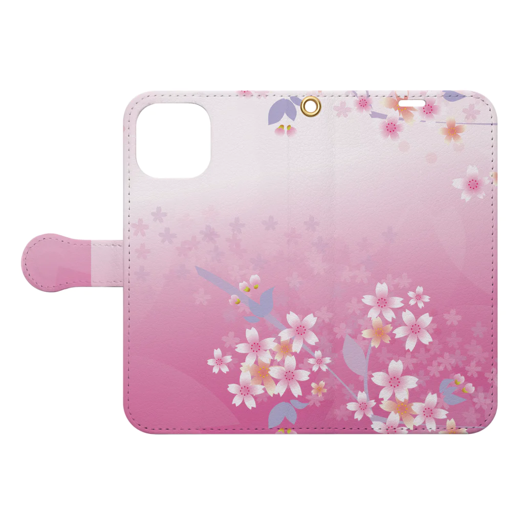 orange_honeyの桜46 Book-Style Smartphone Case:Opened (outside)