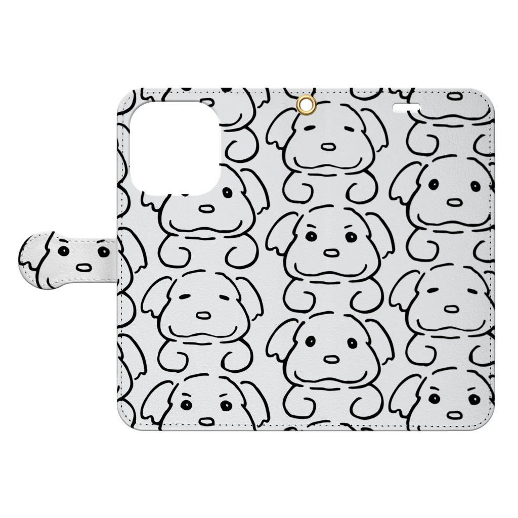 へなちょこドッグ公式ショップのカバドッグ Book-Style Smartphone Case:Opened (outside)