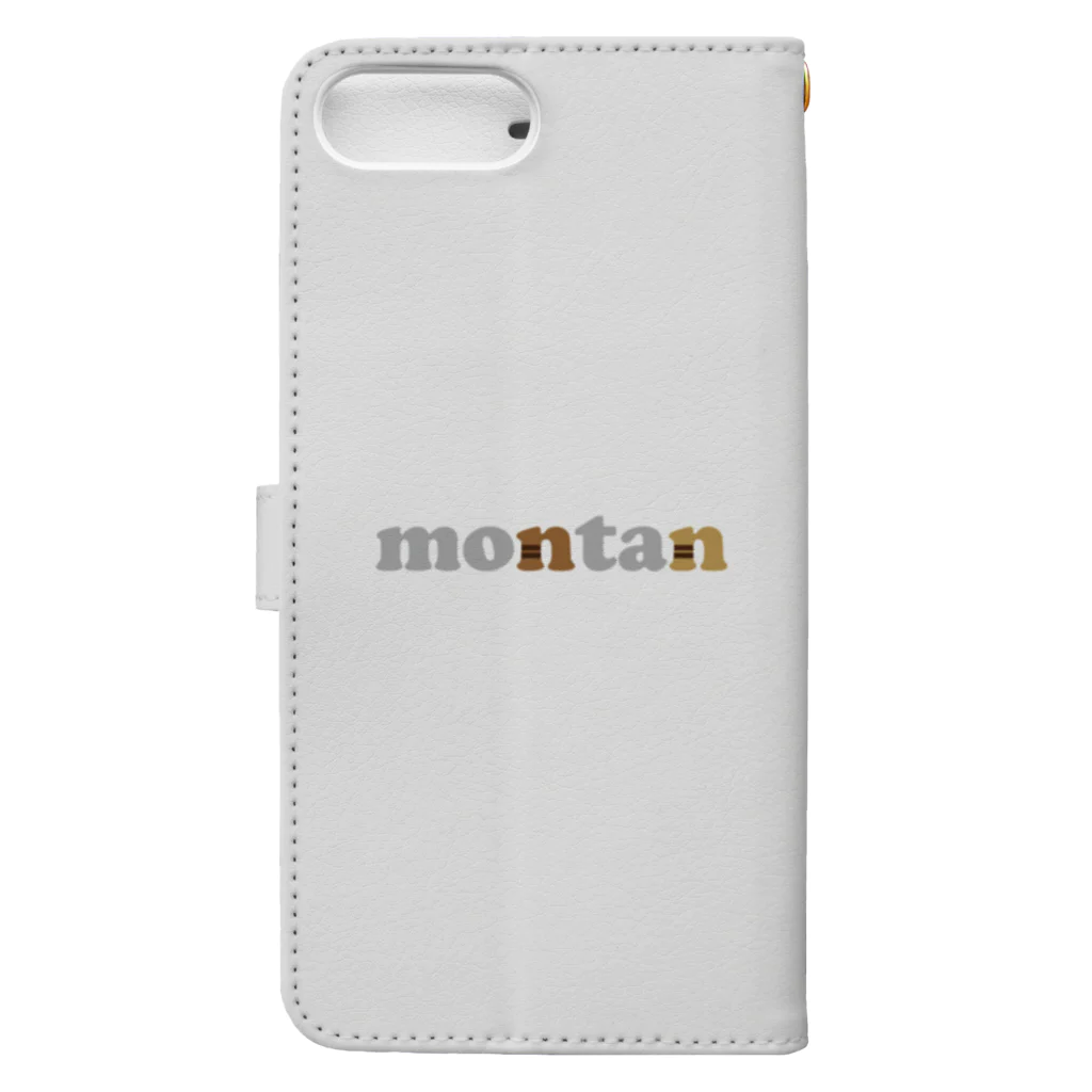 エダマメトイチのmontan 3 グレイ Book-Style Smartphone Case :back