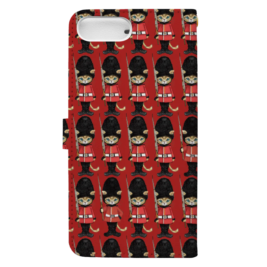 Ringo |  シュレの森　at SUZURIのLONDON cat.ローズマダー Book-Style Smartphone Case :back