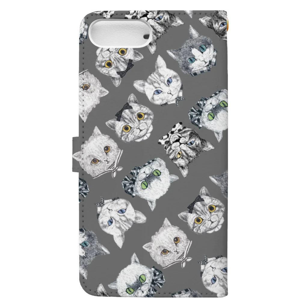 Ringo |  シュレの森　at SUZURIのNEKOS リードスカイグレイ Book-Style Smartphone Case :back