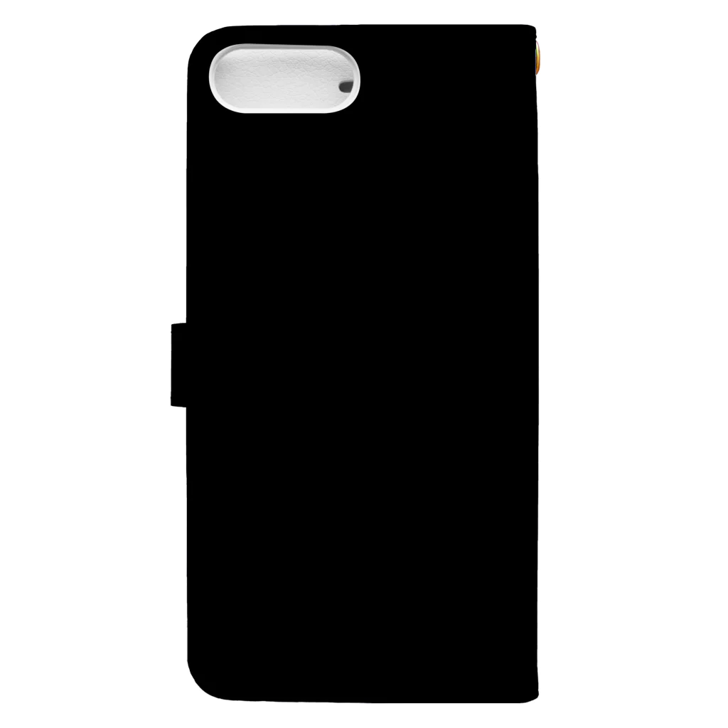 TSUMch aki.のあ！ 黒い手帳型スマホケース Book-Style Smartphone Case :back