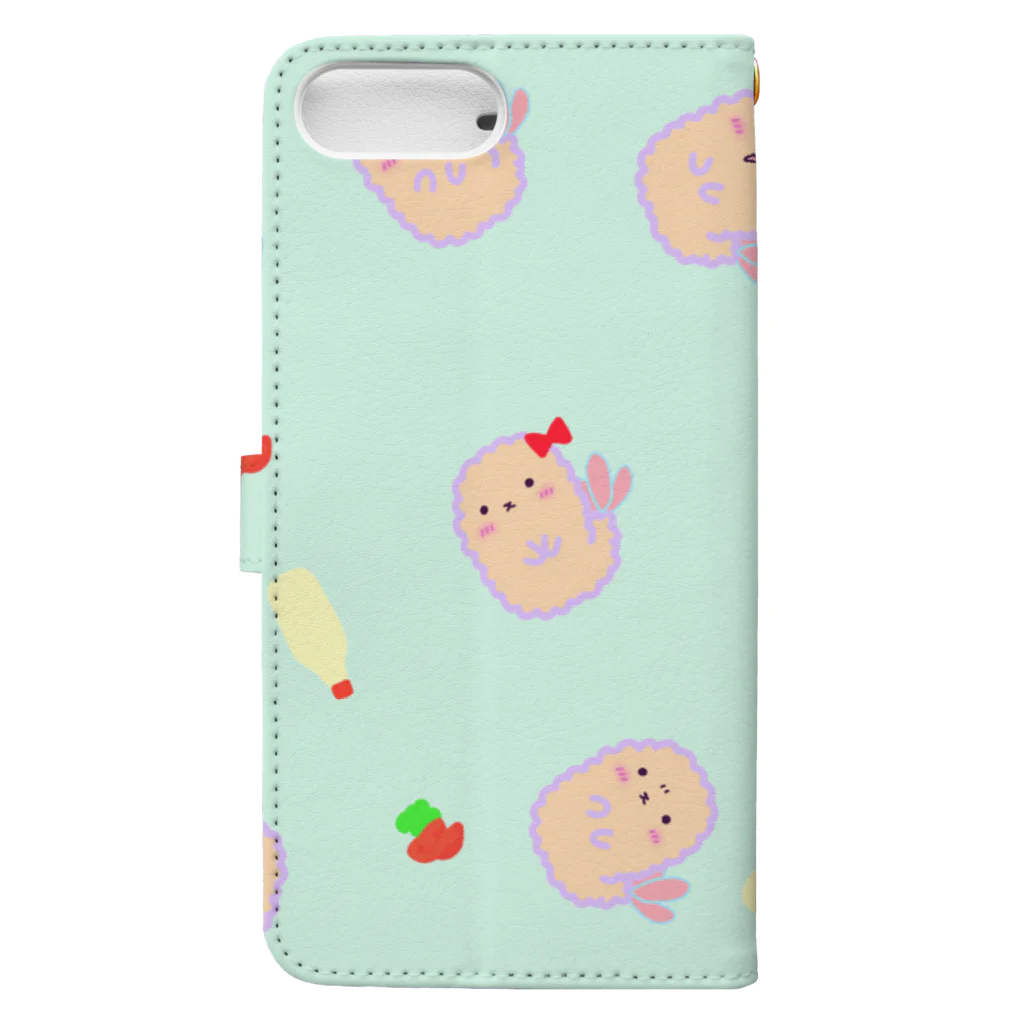 もんぞーのえびふりゃーくん Book-Style Smartphone Case :back