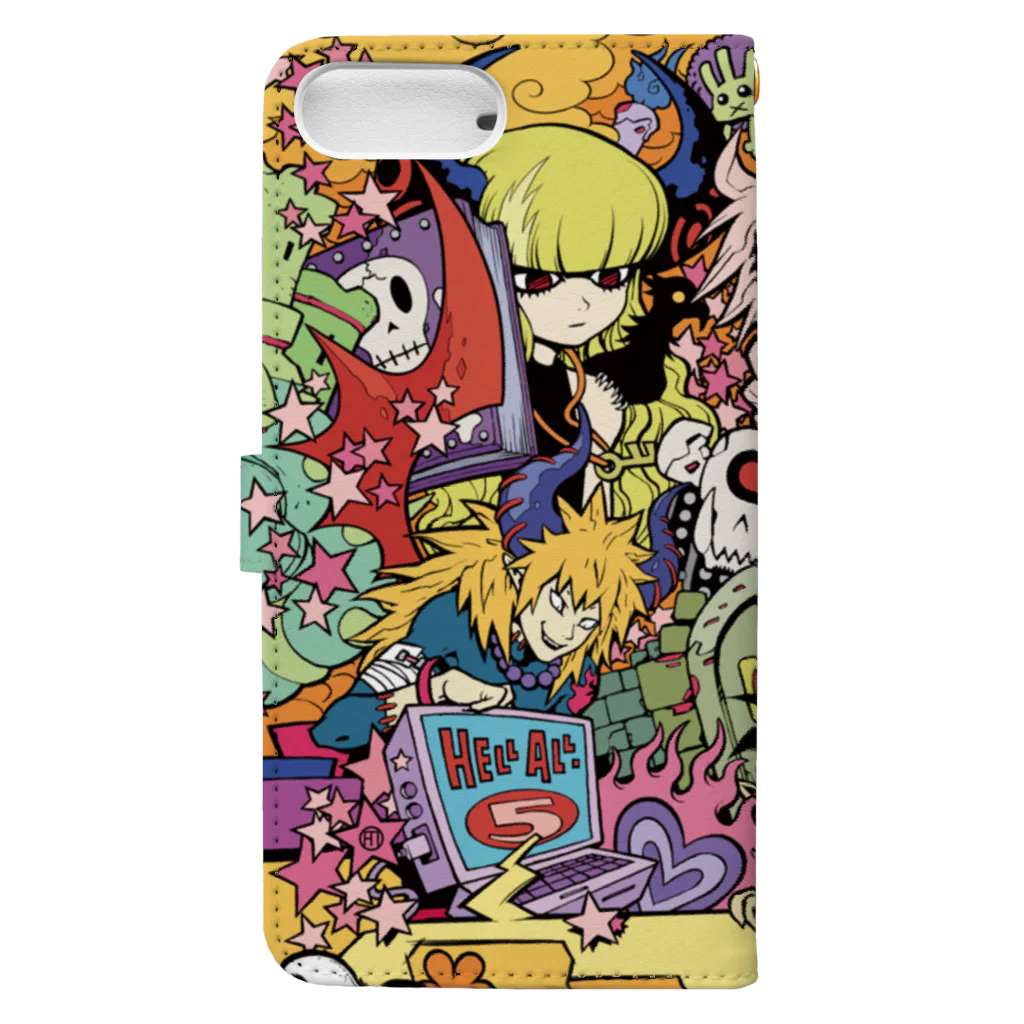 SUPER Yamato RodeoのHELL ALL-5 [character] Book-Style Smartphone Case :back