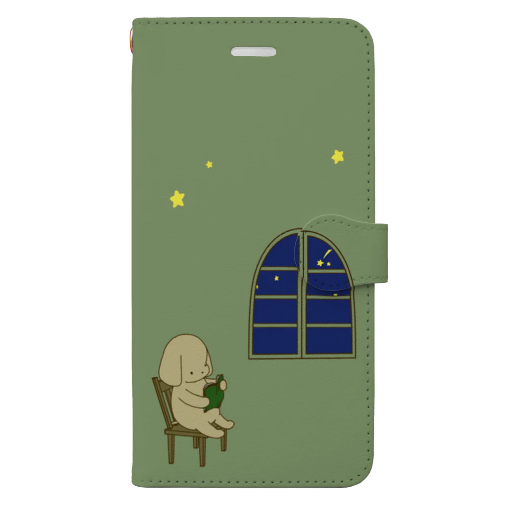 まめくろショップの星空と窓 Book-Style Smartphone Case