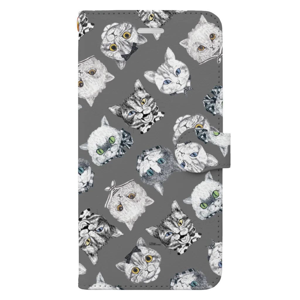 Ringo |  シュレの森　at SUZURIのNEKOS リードスカイグレイ Book-Style Smartphone Case