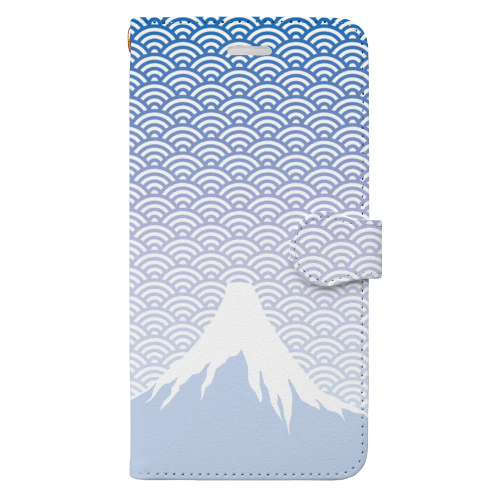 uzi_macchoの青海波と富士山 Book-Style Smartphone Case