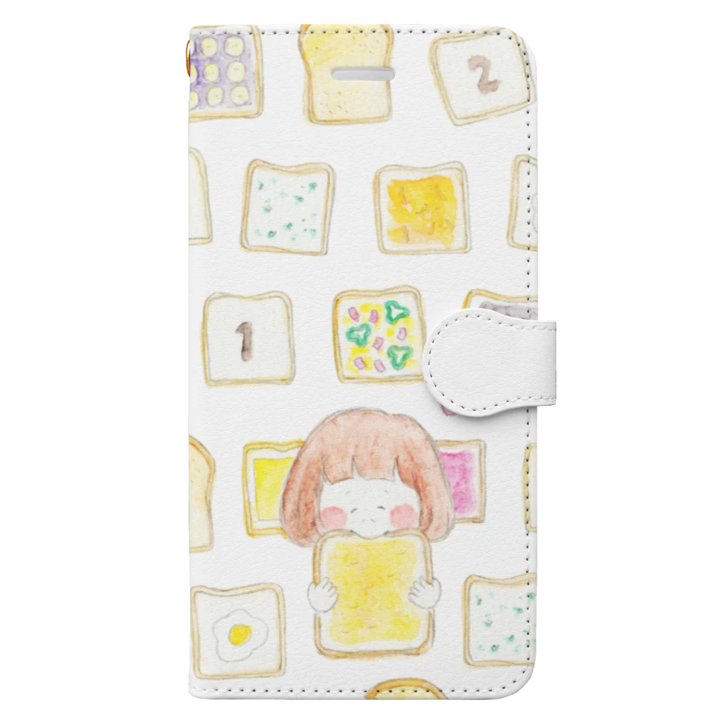 mizuhoのパンおいしいな Book-Style Smartphone Case