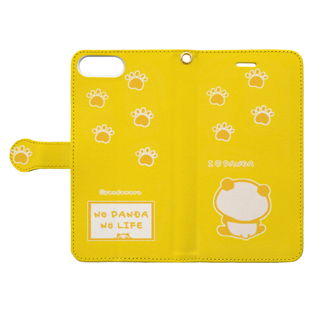 ぱんだ丸ショップのまったりパンダ：iPhone6plus/6sPlus用 Book-Style Smartphone Case:Opened (outside)