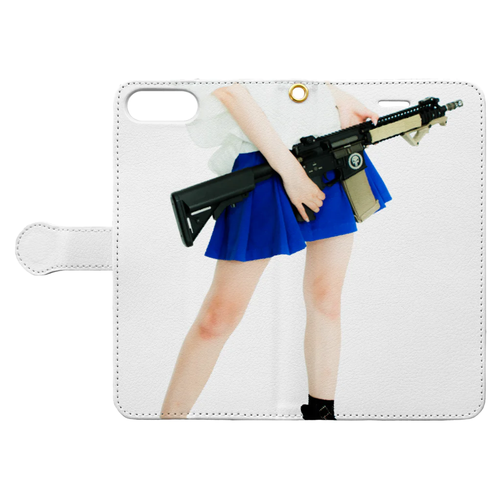 PPPRのgrumble gun girl  Book-Style Smartphone Case:Opened (outside)