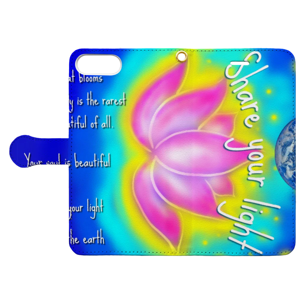 Colorful LeafのShare your light2 Book-Style Smartphone Case:Opened (outside)