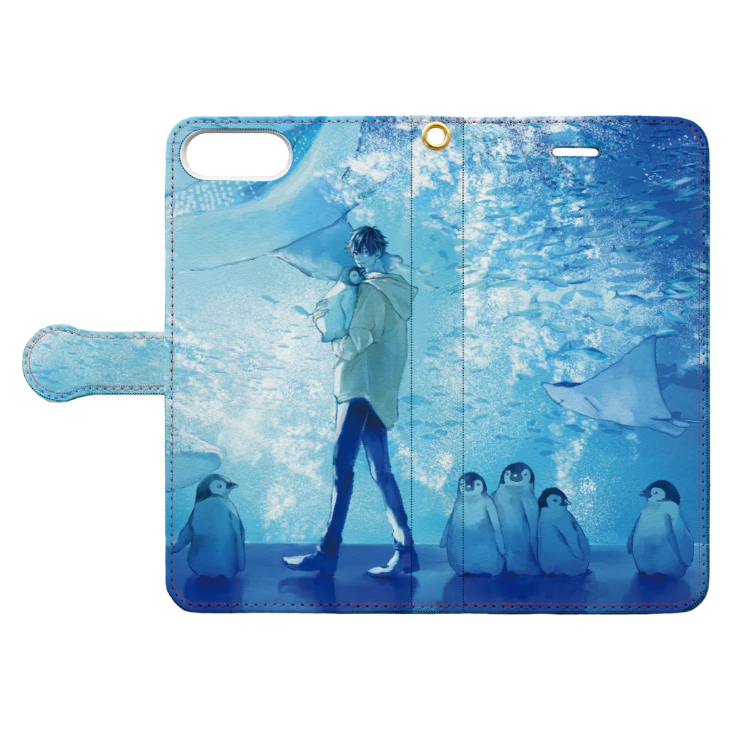 世禕のaquarium Book-Style Smartphone Case:Opened (outside)