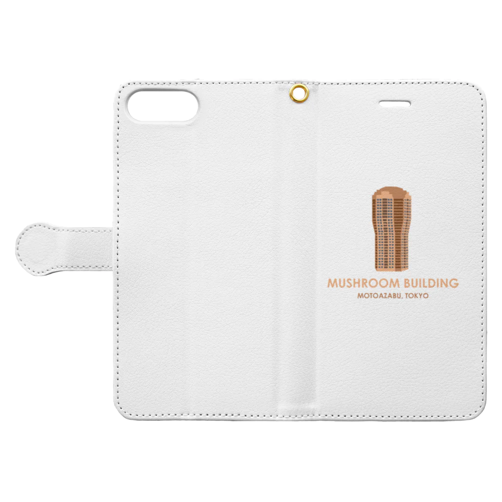 MrKShirtsのマッシュルームビル Book-Style Smartphone Case:Opened (outside)