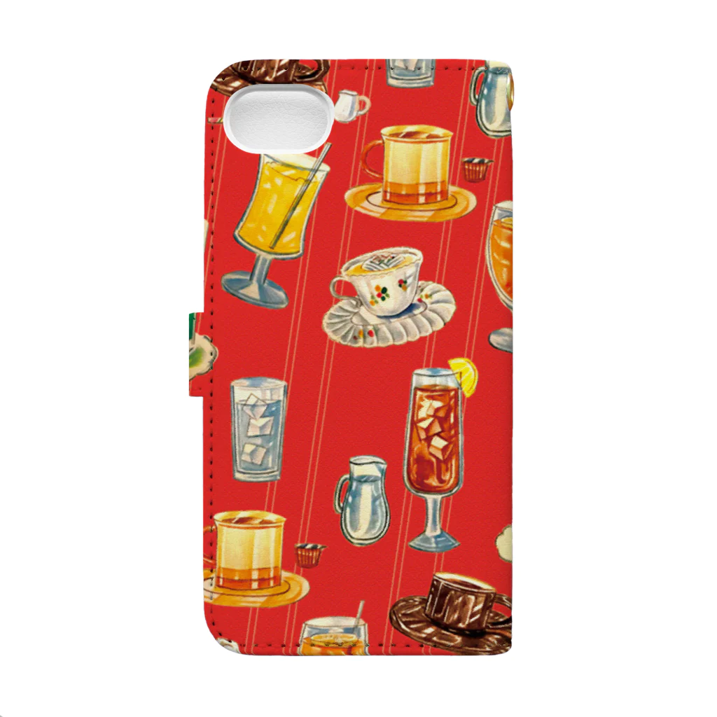 さぶの喫茶店の飲み物 Book-Style Smartphone Case :back