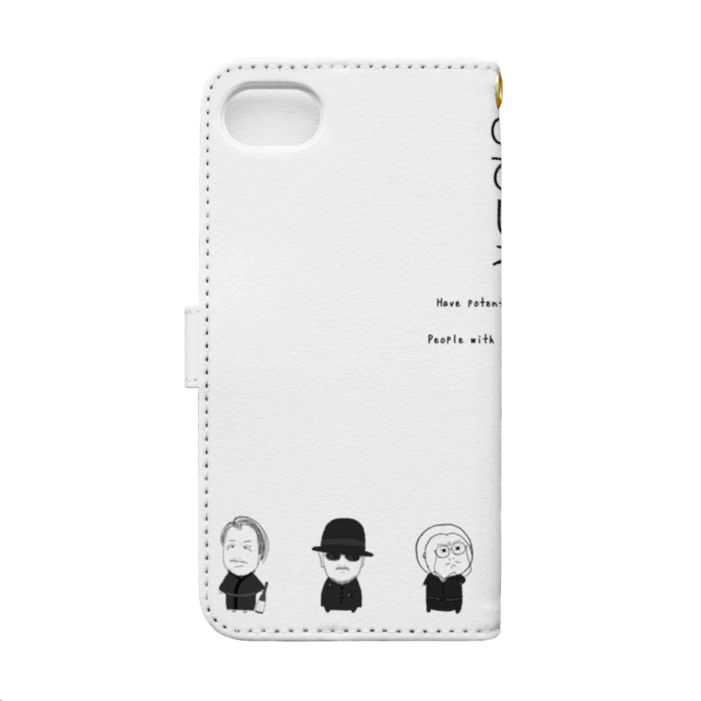 ｼｮｺ山商店ののびしろ×おぢさん Book-Style Smartphone Case :back