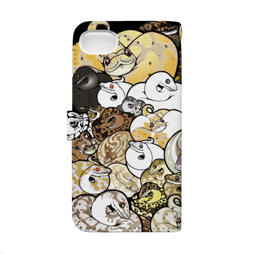 HERP MODA by ヤマモトナオキのボールパイソン Book-Style Smartphone Case :back