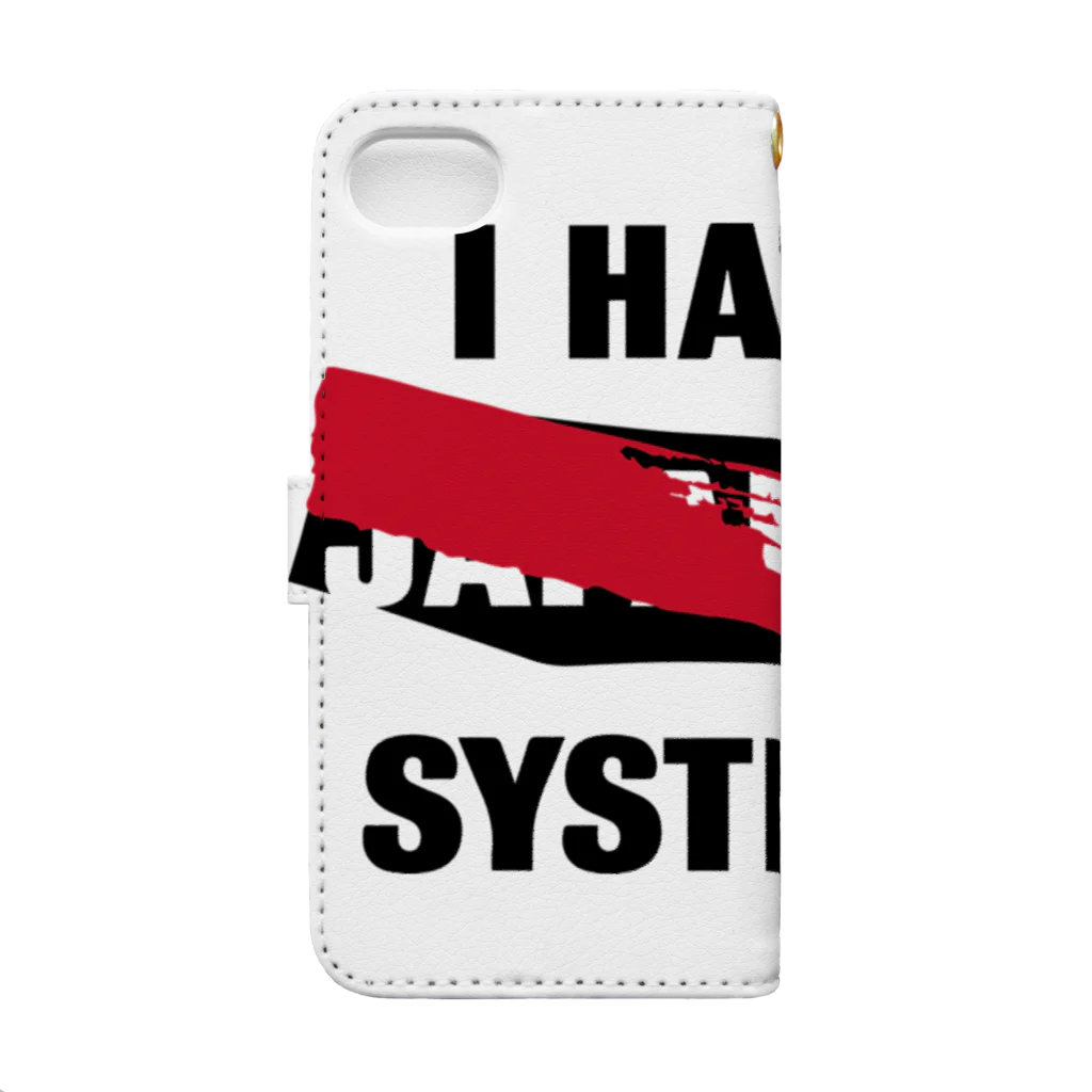 yellow-goodsの「I HATE」 phone cases Book-Style Smartphone Case :back