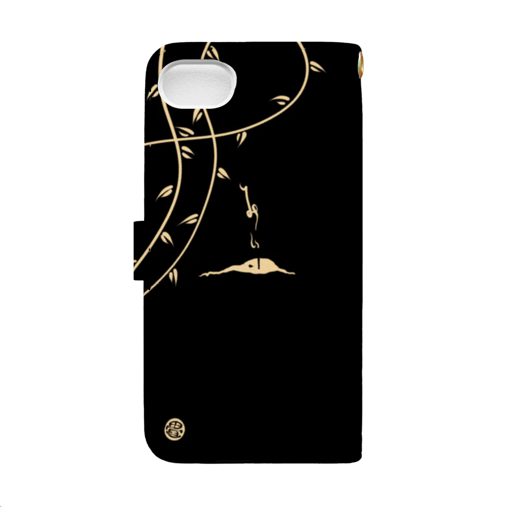 花日和 畳のふぬけ 夜 Book-Style Smartphone Case :back