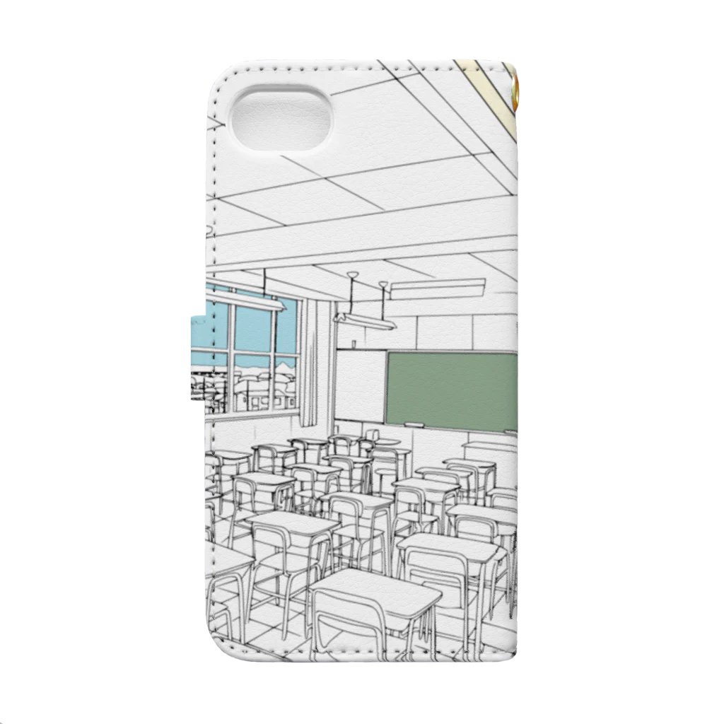 望月の教室 Book-Style Smartphone Case :back