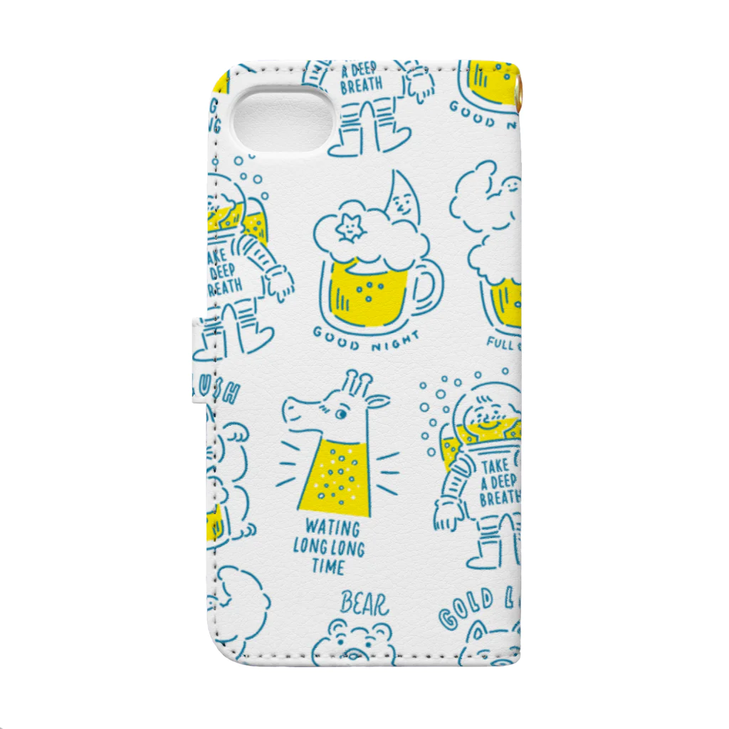 MAO NISHIDAのI LOVE BEER Book-Style Smartphone Case :back