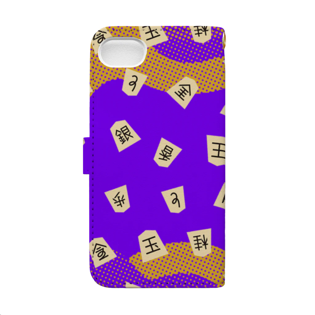 TSUMEROの将棋WAVE（金・紫） Book-Style Smartphone Case :back