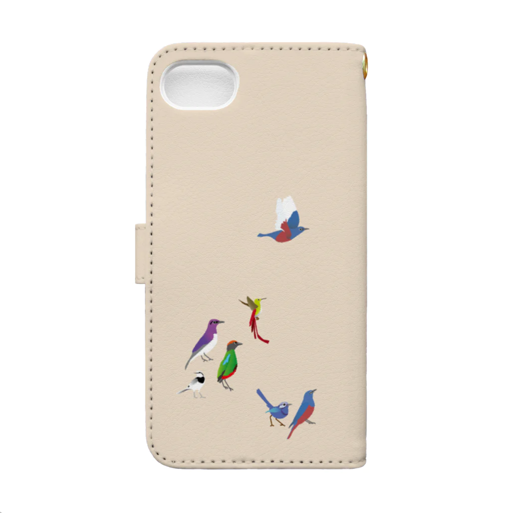 エダマメトイチのwith birds 1 Book-Style Smartphone Case :back