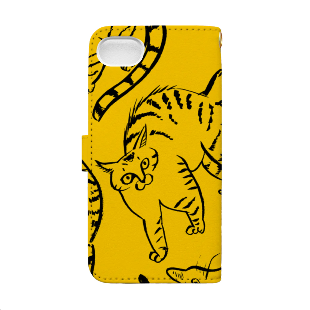 megumiillustrationのcat flow Book-Style Smartphone Case :back