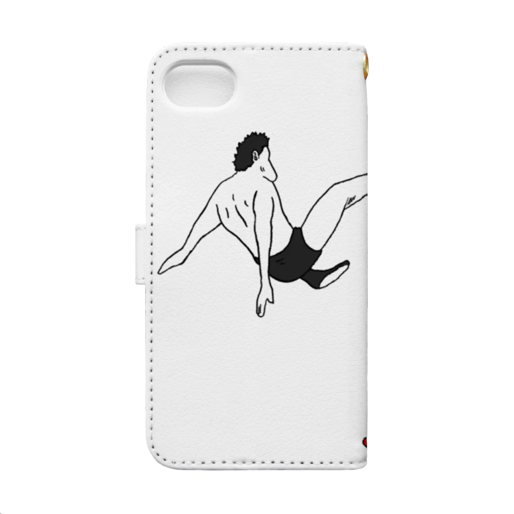 アカツキ@味のプロレスの味のプロレス 闘魂編 Book-Style Smartphone Case :back