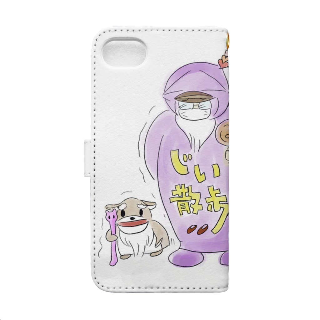 chibimaro-0227のじい散歩 Book-Style Smartphone Case :back