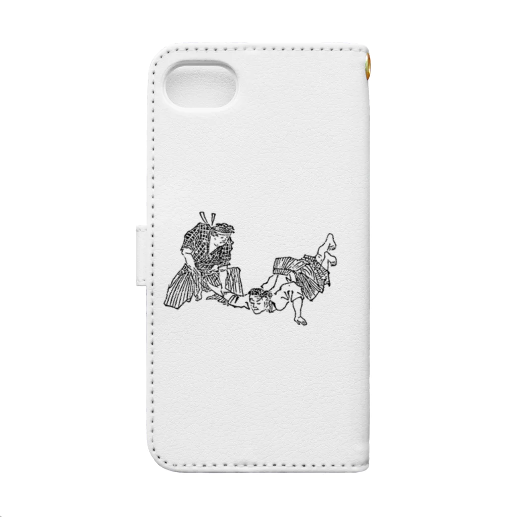 古流武術ショップの天神真楊流　初段立合「引落」 Book-Style Smartphone Case :back