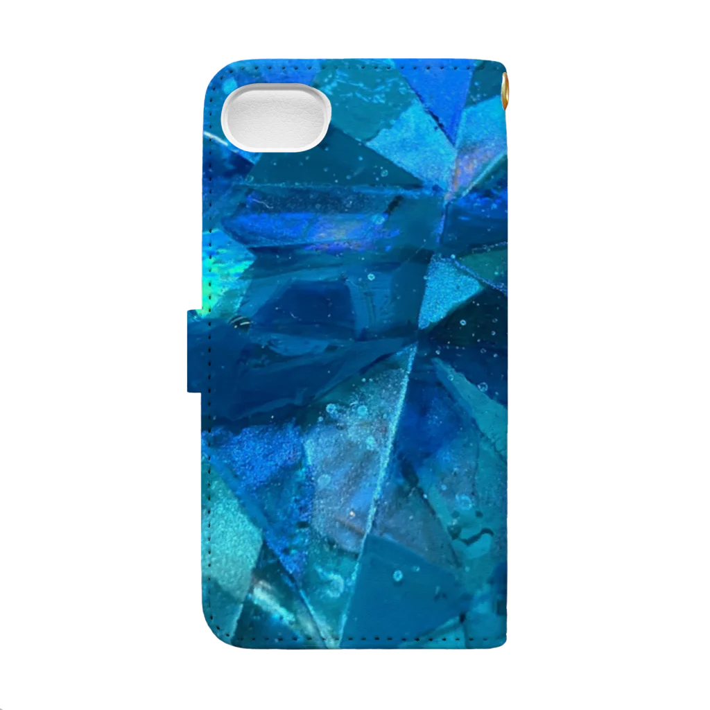 Atelier HILOのParaiba Tourmaline    Morpho Blue Book-Style Smartphone Case :back