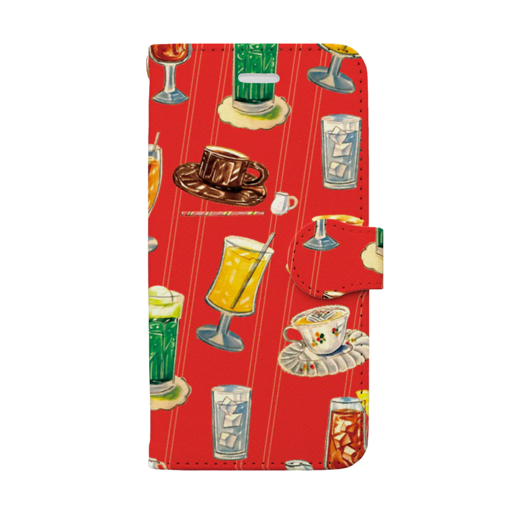 さぶの喫茶店の飲み物 Book-Style Smartphone Case