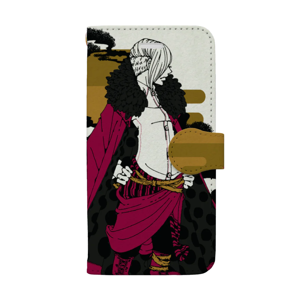 ミキワカコの富士・松・酉 Book-Style Smartphone Case