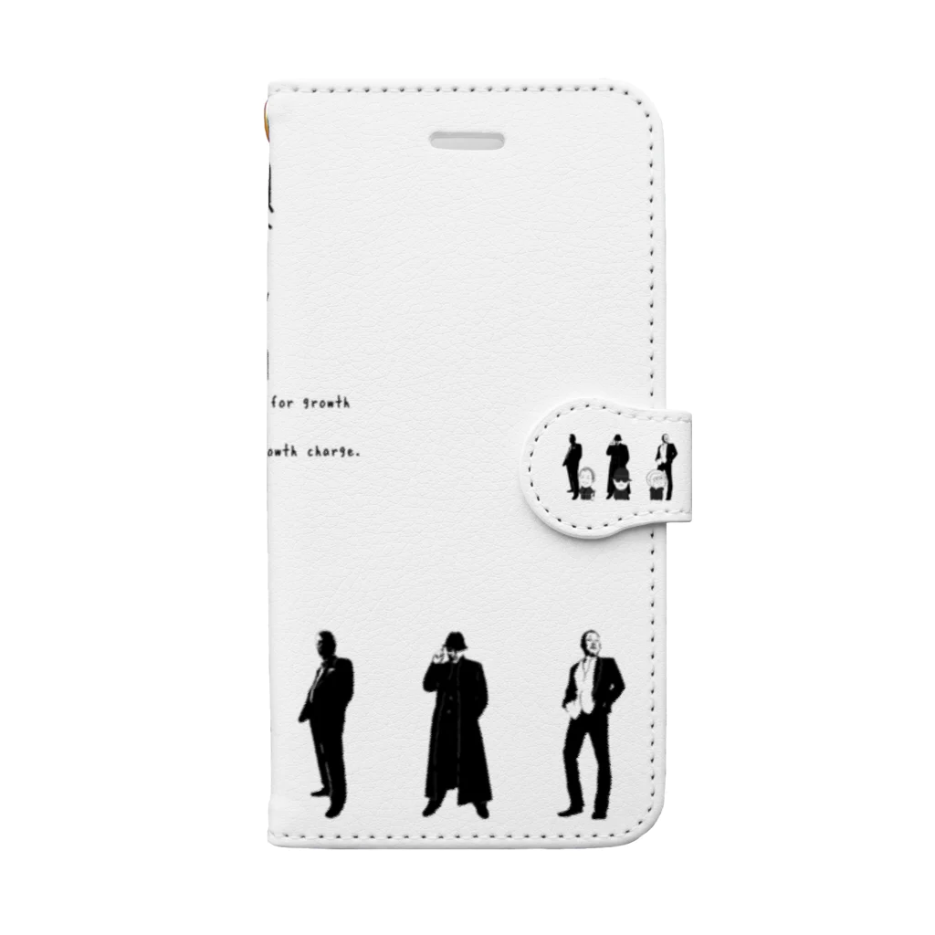 ｼｮｺ山商店ののびしろ×おぢさん Book-Style Smartphone Case