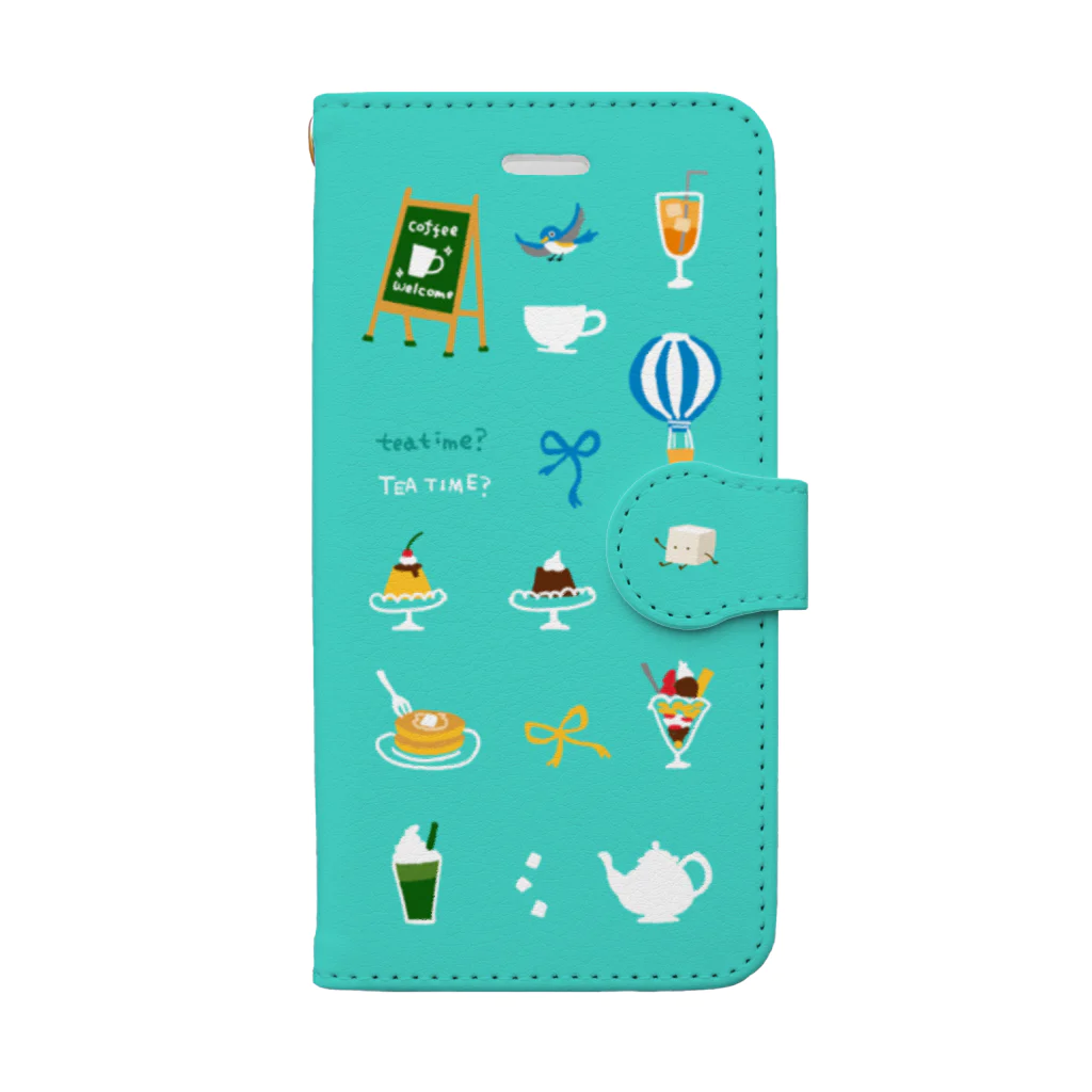 喫茶角砂糖の喫茶店柄 Book-Style Smartphone Case