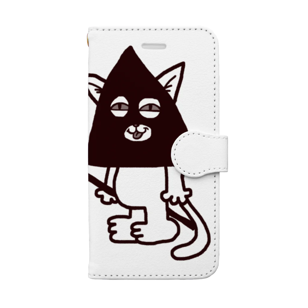 ぶてぃっく はくちのしけいしっこうねこ Book-Style Smartphone Case