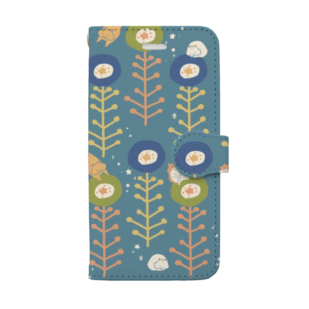 kurun's petit factory By 星咲まゆのゆるハムスターとほしのはな Book-Style Smartphone Case