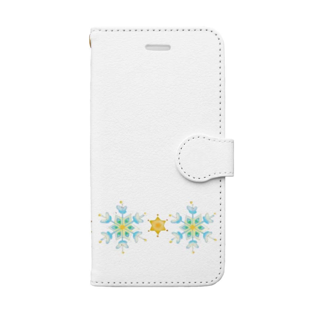 よもぎのショップの結晶と星 Book-Style Smartphone Case