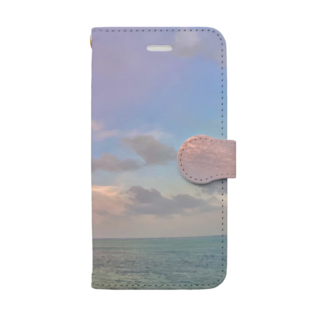 Island escape. のcolorful sky. Book-Style Smartphone Case