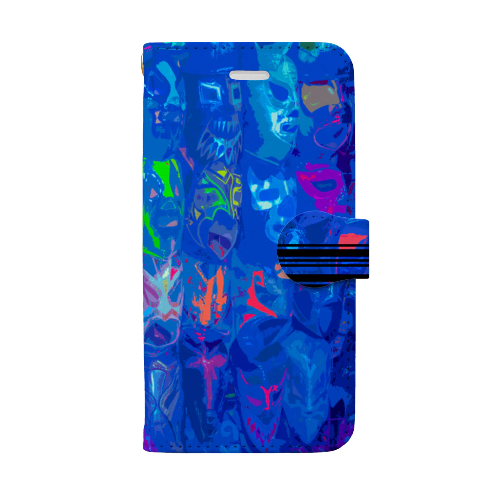 HAKO NO KIMAGUREのLUCHA-BLUE- Book-Style Smartphone Case
