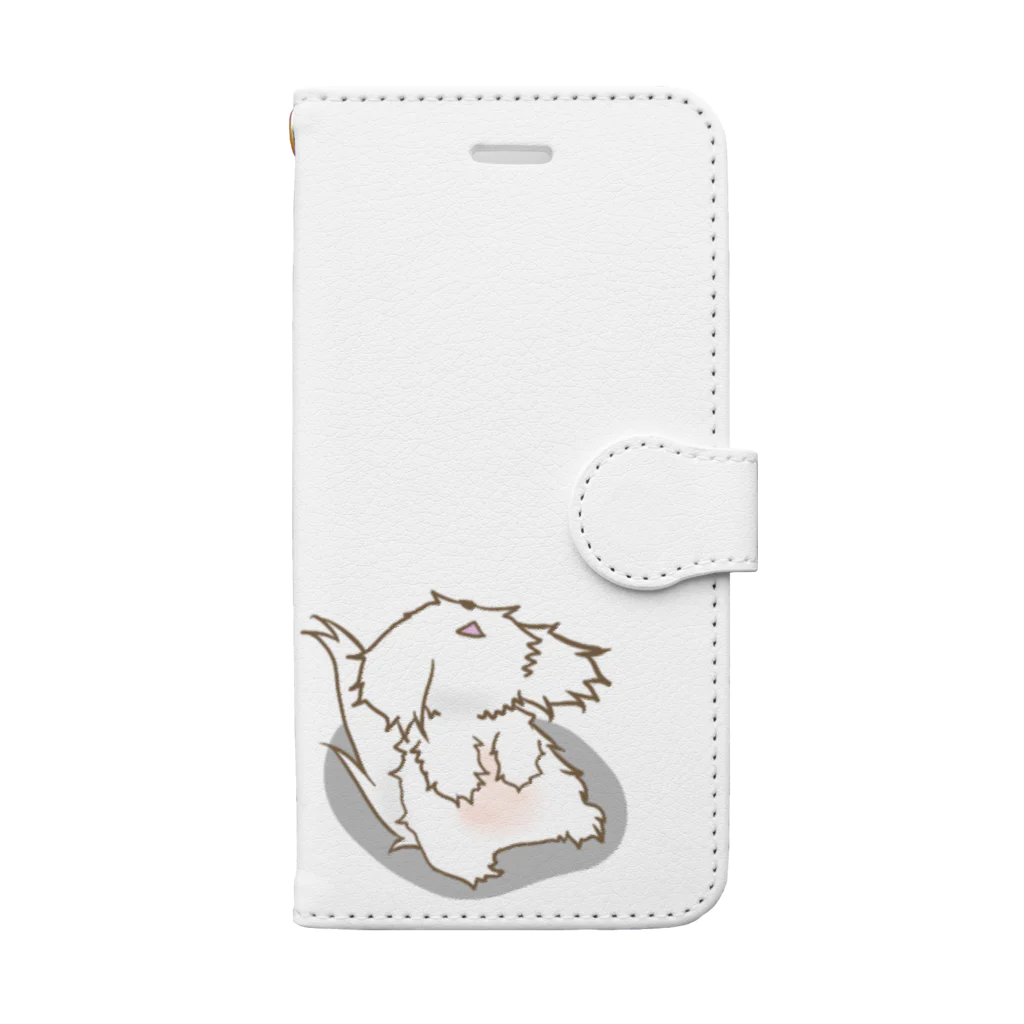 ふわふわ*のへそ天マルチーズ Book-Style Smartphone Case