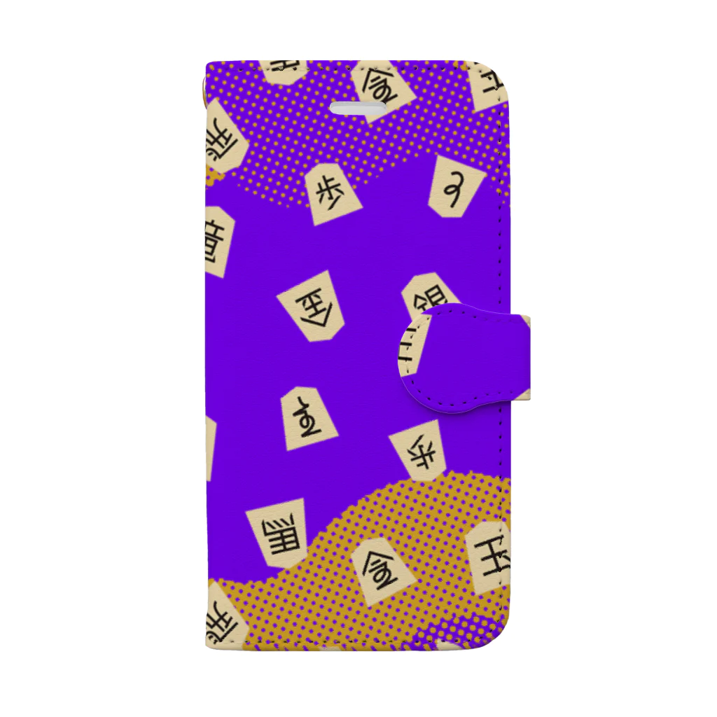 TSUMEROの将棋WAVE（金・紫） Book-Style Smartphone Case