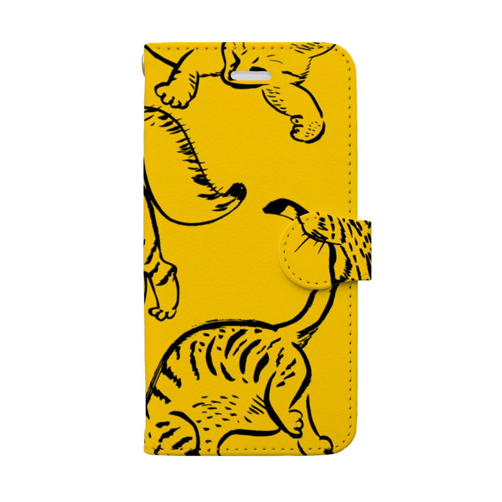 megumiillustrationのcat flow Book-Style Smartphone Case