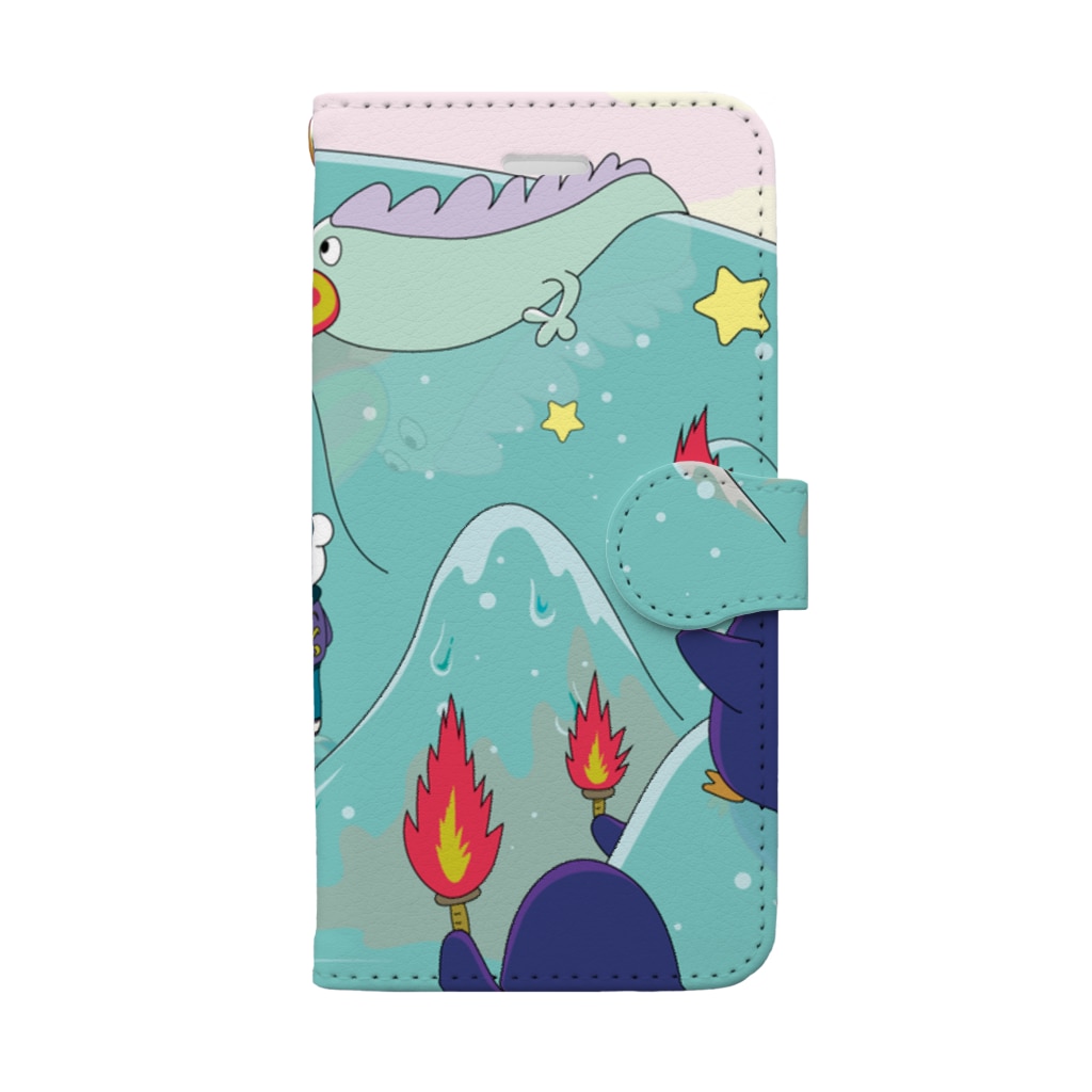 ガモさんの氷の世界（横） Book-Style Smartphone Case