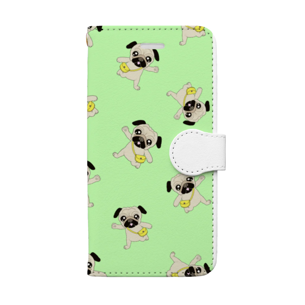 パパパパパグくんのかわいいパグくん Book-Style Smartphone Case