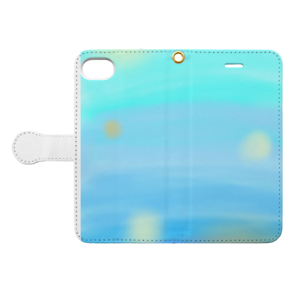 pearldancesのBlue on Book-Style Smartphone Case:Opened (outside)